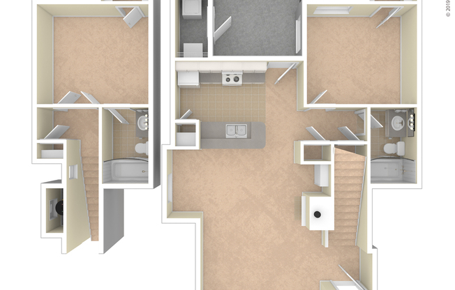 2 beds, 2 baths, 1,055 sqft, $3,382