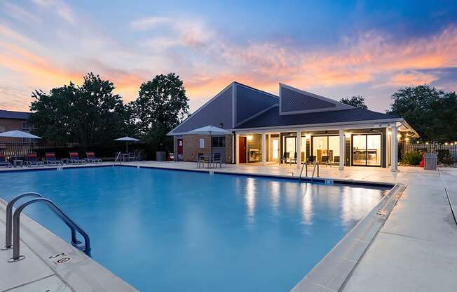 Swimming Pool at Twilight at Westwinds Apartments, Maryland