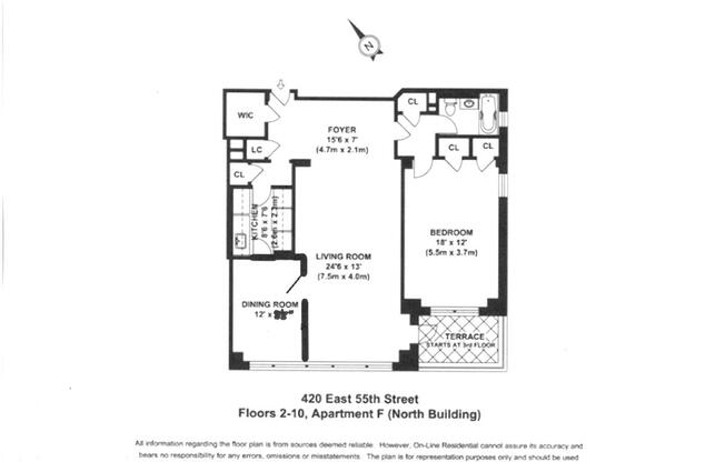 2 beds, 1 bath, 1,050 sqft, $5,800, Unit 7F