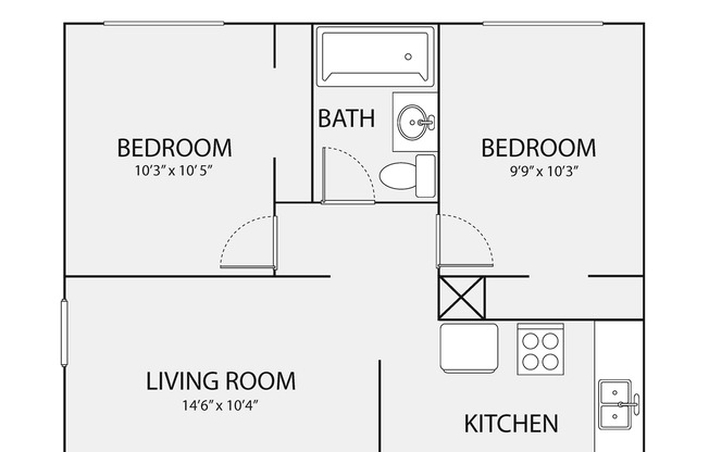 2 beds, 1 bath, 700 sqft, $1,500