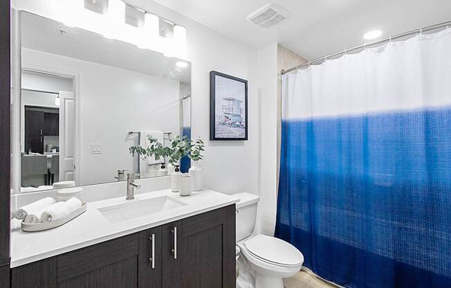 Spacious Bathroom at One Plantation in Plantation, FL 33324