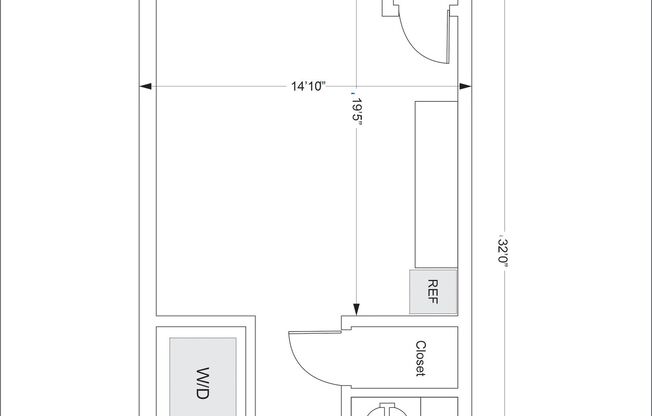 Studio, 1 bath, 470 sqft, $995, Unit 5600-111