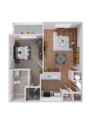 1 bed, 1 bath, 734 sqft, $1,499