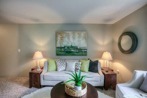 Living Room at Waverly Gardens Apartments, Portland, 97233