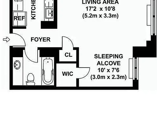 1 bed, 1 bath, $3,350, Unit 6H