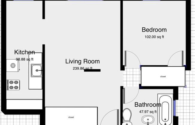 1 bed, 1 bath, $1,825