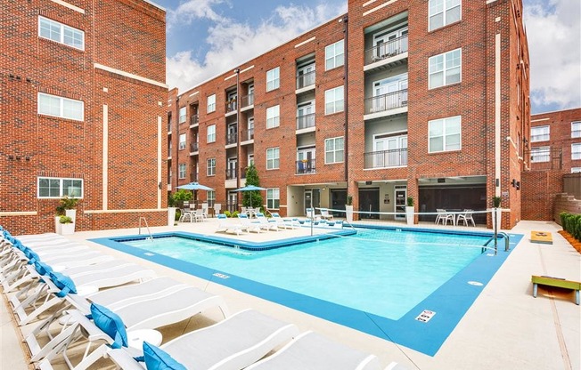 Pool With Sunning Deck at Greenway at Fisher Park, Greensboro, NC, 27401