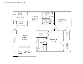 2 beds, 2 baths, 1,214 sqft, $1,425