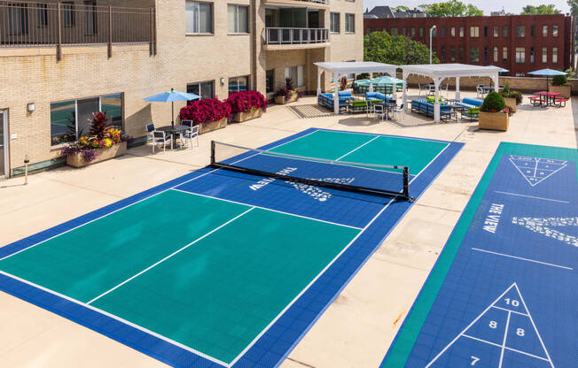 our apartments have a tennis court