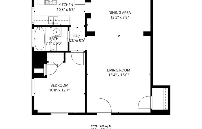 1 bed, 1 bath, 675 sqft, $955, Unit 3417