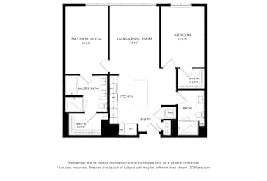 2 beds, 2 baths, 1,167 sqft, $3,789