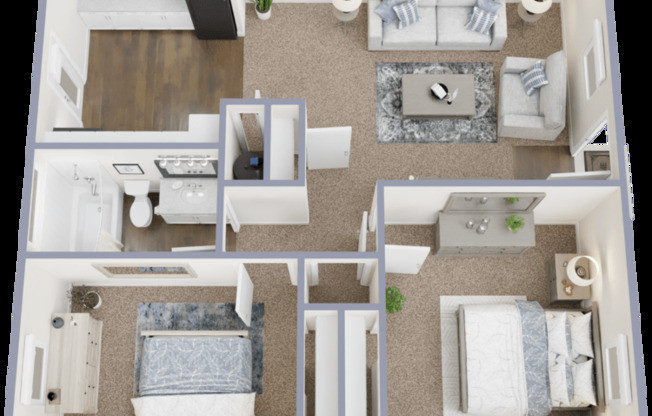 2 beds, 1 bath, 825 sqft, $1,215