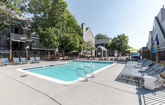 the swimming pool at our apartments