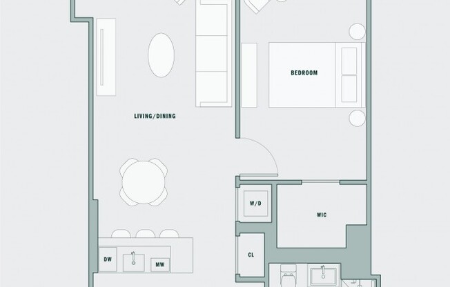 1 bed, 1 bath, $3,120, Unit 603