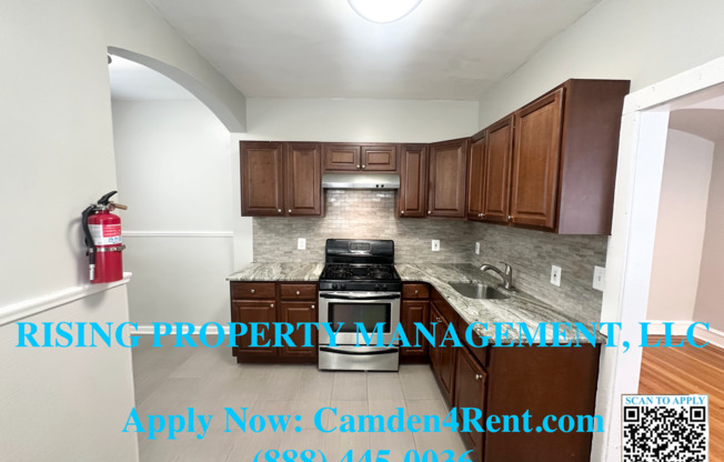 Newly Renovated large 3 bedroom 1 and a half badroom home on a quiet block in Parkside section of Camden.