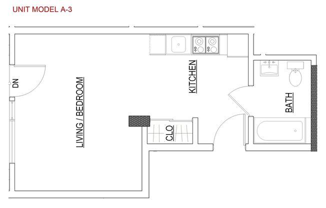 Studio, 1 bath, 390 sqft, $2,195, Unit 345 6th St, Unit 702
