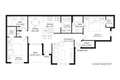 2 beds, 2 baths, 1,260 sqft, $1,912