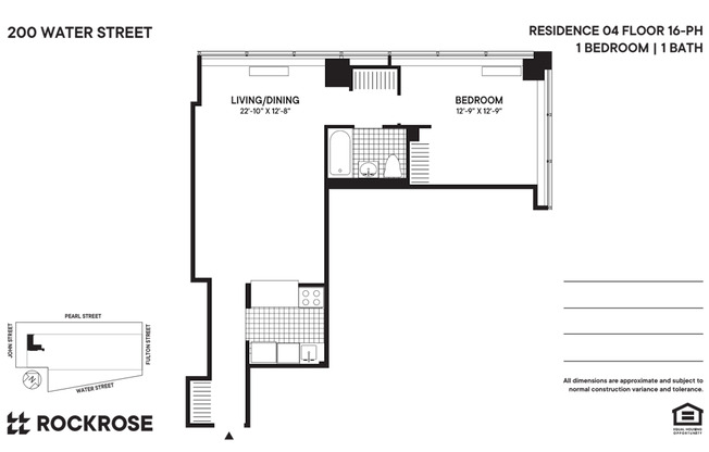 1 bed, 1 bath, $5,000, Unit 1604