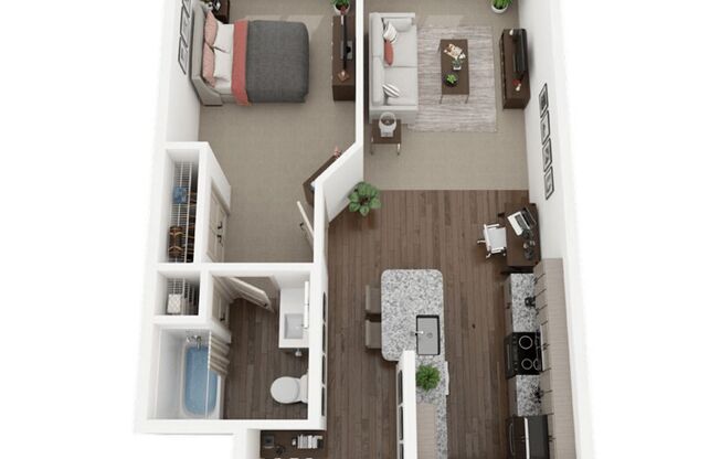 1 bed, 1 bath, 805 sqft, $1,140