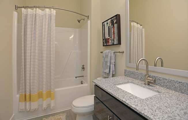 Luxurious Bathroom at Link Apartments® Innovation Quarter, Winston Salem, NC