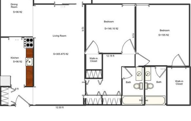 2 beds, 2 baths, 1,100 sqft, $1,295, Unit 1600-311