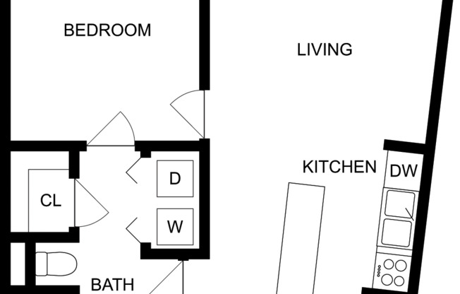 1 bed, 1 bath, 726 sqft, $1,405, Unit 2104