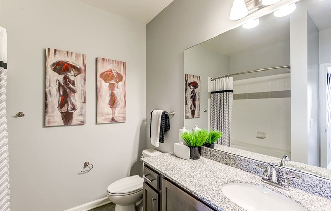 Bathroom With Vanity Lights  at Ascend Apollo, Camp Springs Maryland