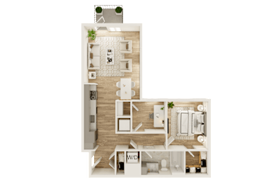 1 bed, 1 bath, 706 sqft, $1,610