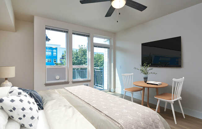 Bedroom with Hard Surface Flooring