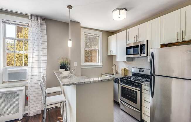 One-bedroom kitchen (staged)  at August, Washington