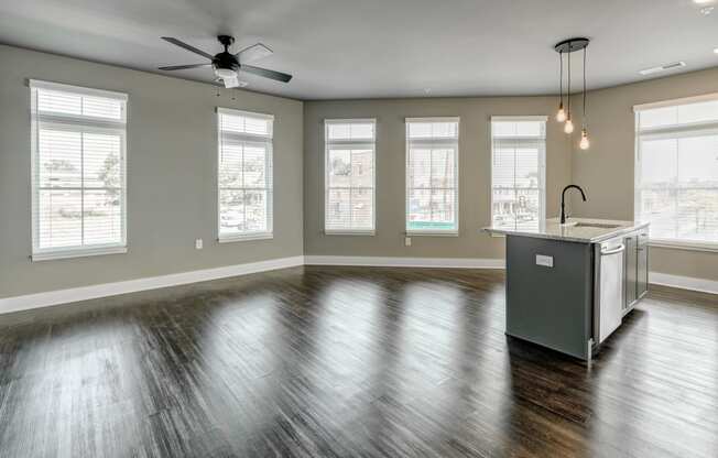 Unfurnished Living Area at The Beeker, Columbus, Ohio