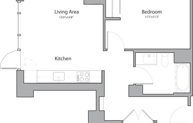 1 bed, 1 bath, 666 sqft, $3,710, Unit 311