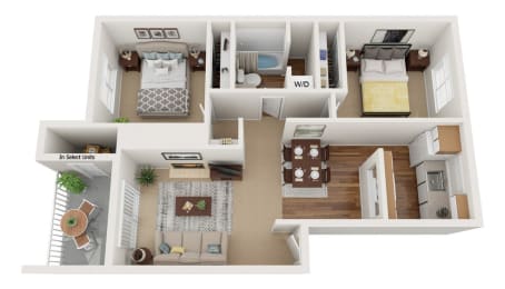 2 beds, 1 bath, 862 sqft, $1,850