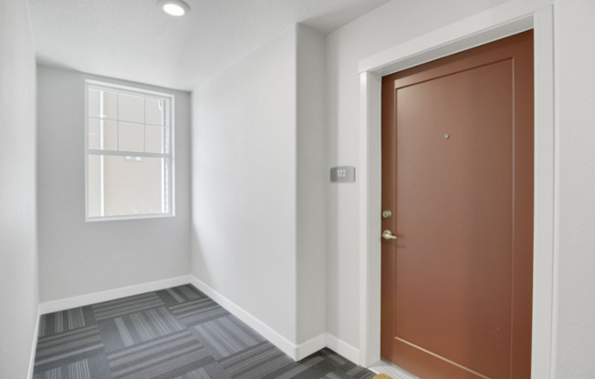 Modern Ground-Level Condo in River Terrace with Pool, Gym & Courtyard Views