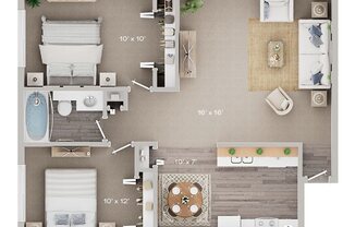 2 beds, 1 bath, 950 sqft, $1,630