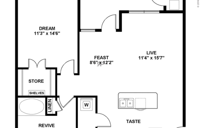 1 bed, 1 bath, 839 sqft, $1,419