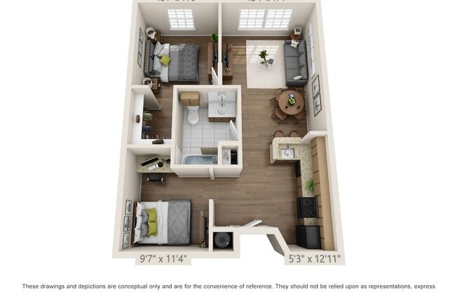 1 bed, 1 bath, 748 sqft, $2,050, Unit 125