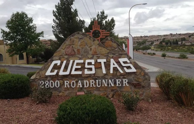 Cuestas Apartment Homes Las Cruces, NM Apartment Sign