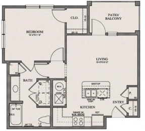 1 bed, 1 bath, 704 sqft, $1,075