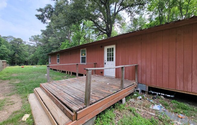Experience the perfect blend of space, comfort, and country living with this charming 1-bedroom, 1-bath home situated on 4.59 acres in Montgomery, Texas. Nestled in a peaceful setting, this property offers plenty of room to relax, unwind, and enjoy the ou