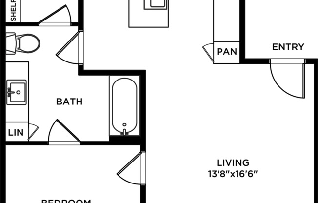 1 bed, 2 baths, 755 sqft, $1,860, Unit 137