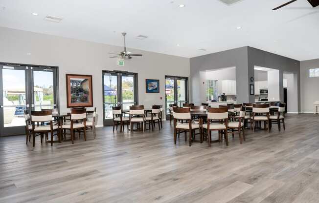 community clubhouse table and chairs