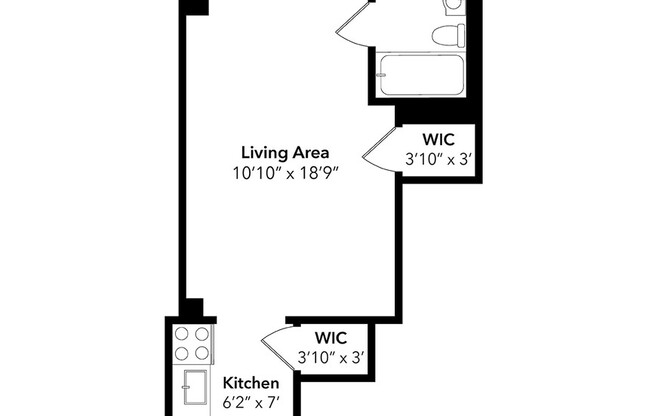 Studio, 1 bath, $3,200, Unit 903