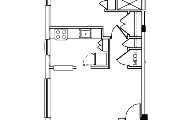 1 bed, 1 bath, 613 sqft, $1,530