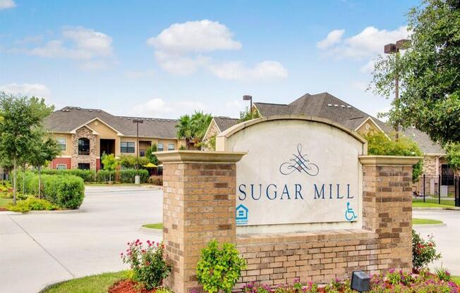 Sugar Mill Apartments in Addis Louisiana photo of monument sign