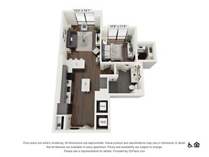 1 bed, 1 bath, 797 sqft, $2,495