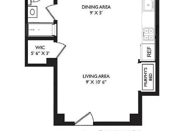 Studio, 1 bath, $2,650, Unit 306B