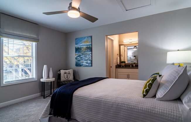 Bedroom with bed at Elme Sandy Springs Apartments, Atlanta, GA