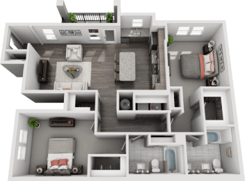 2 beds, 2 baths, 1,176 sqft, $1,937