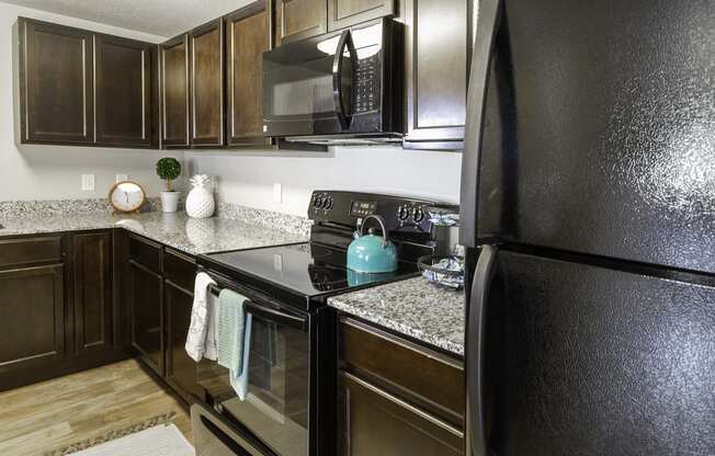 our apartments have a modern kitchen with stainless steel appliances